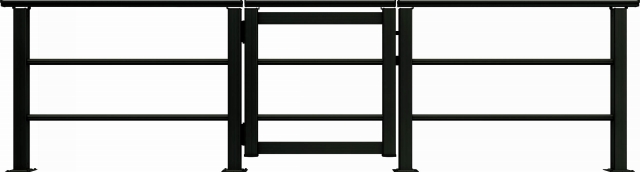 ↑ルシアス デッキ門扉B03型(横格子2本タイプ 08用T80_商品単体外観_XGB70554