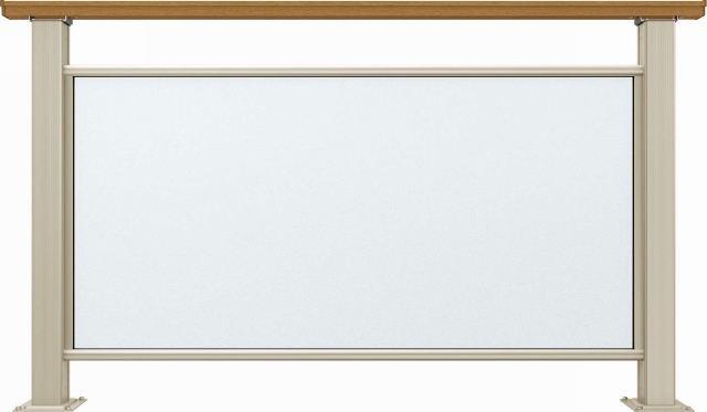 ↑ルシアス デッキフェンスB04型(ポリカーボネートパネル 12用T80_商品単体外観_XGH20546W7