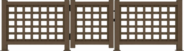 ↑リウッド デッキ門扉1型〈井桁格子 T80 FF_690_XGFF0467