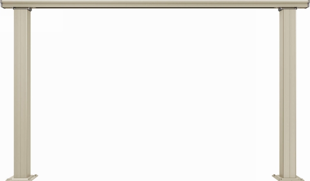 ↑ルシアス デッキフェンスB01型(笠木のみタイプ 12用T80_商品単体外観_XGH20543