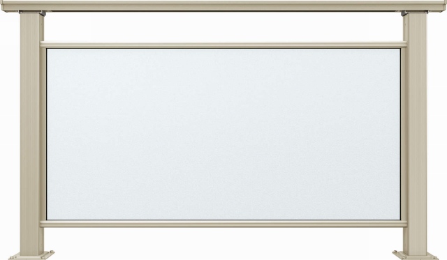 ↑ルシアス デッキフェンスB04型(ポリカーボネートパネル 12用T80_商品単体外観_XGH20546