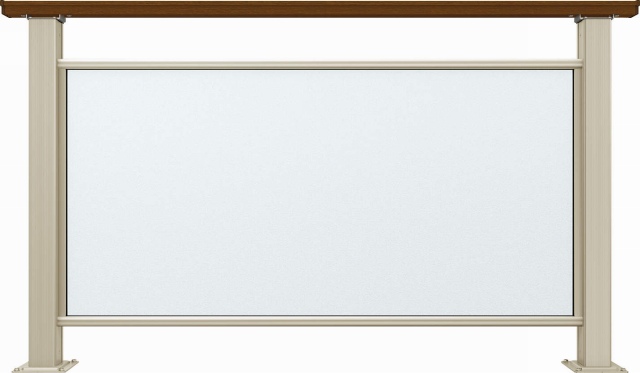 ↑ルシアス デッキフェンスB04型(ポリカーボネートパネル 12用T80_商品単体外観_XGH20546YF