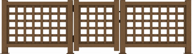 ↑リウッド デッキ門扉1型〈井桁格子 T80 ID_690_XGID0473