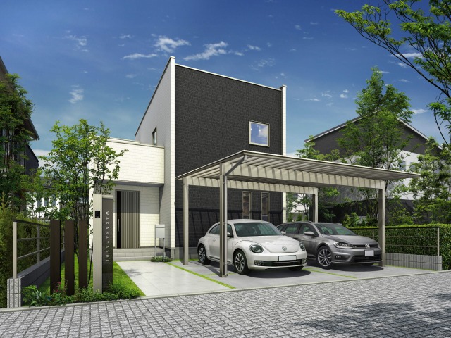 ↑NEWエフルージュツイン50 基本セット:5154H 屋根ふき材:熱線遮断ポリカ (クリアマット 本体H2四方枠中帯W6__XCSS0413C