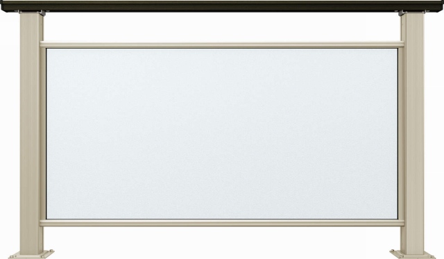 ↑ルシアス デッキフェンスB04型(ポリカーボネートパネル 12用T80_商品単体外観_XGH20546W6