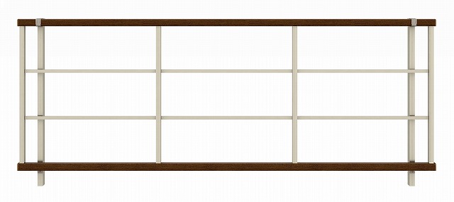 ↑ルシアス フェンス H05型 横格子 T80 H2 YF(自由柱施工_商品単体外観_XFYF0442H2