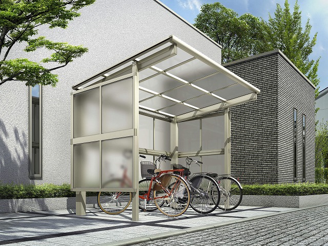 ↑エフルージュパークグラン 基本セット2921 中帯W6 屋根ふき材ポリカ (トーメイマット H2_両側支持_XCSS0367W6