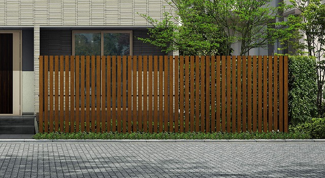 ↑ルシアス スクリーンフェンス S04型 たて板格子 T200 YF_6000_XFSS0206YF