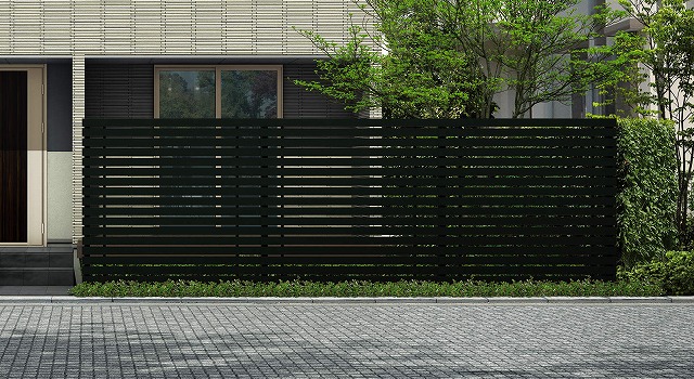 ↑ルシアス スクリーンフェンス S03型 横板格子 T200 B7_6000_XFSS0205B7
