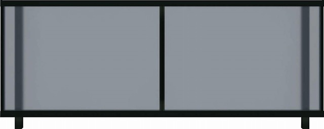 ↑ルシアス フェンス J01型 ポリカパネル T80 スモークブルー B7自由柱施工_商品単体外観_XFB70447