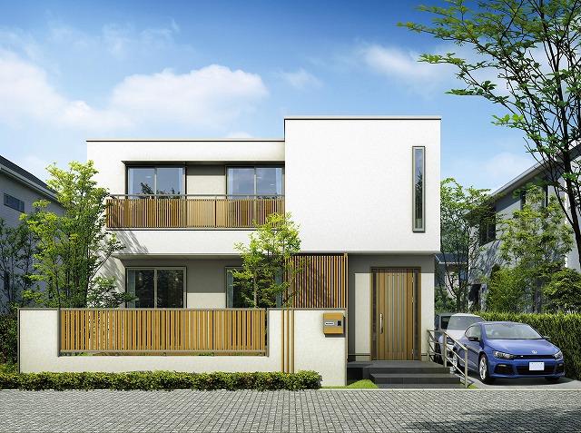 ↑ルシアス フェンス F03型_施工外観CG_XFSS0213A