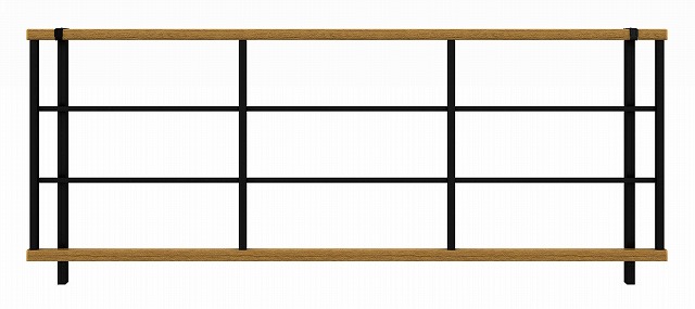 ↑ルシアス フェンス H05型 横格子 T80 B7 W7(自由柱施工_商品単体外観_XFW70442B7
