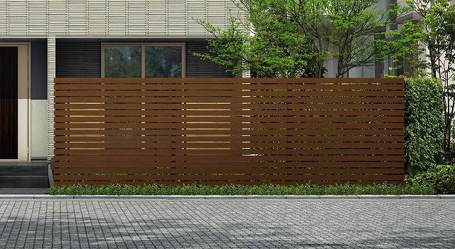 ↑ルシアス スクリーンフェンス S03型 横板格子 T200 YF_6000_XFSS0205YF