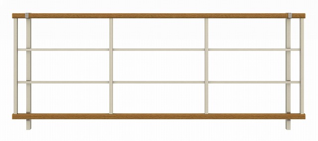 ↑ルシアス フェンス H05型 横格子 T80 H2 W7(自由柱施工_商品単体外観_XFW70442H2
