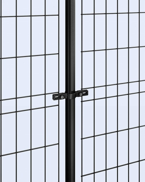 ↑イーネット フェンス1M1MK型〈間仕切柱タイプ 中柱用部品(スチール 中間部 OY_部分_XFXX0499
